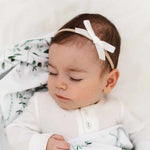 SNUGGLE HUNNY WHITE VELVET BOW