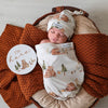SNUGGLE HUNNY BEARS ORGANIC SNUGGLE SWADDLE & BEANIE SET
