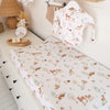 SNUGGLE HUNNY WOODLAND TALES BASSINET SHEET / CHANGE PAD COVER