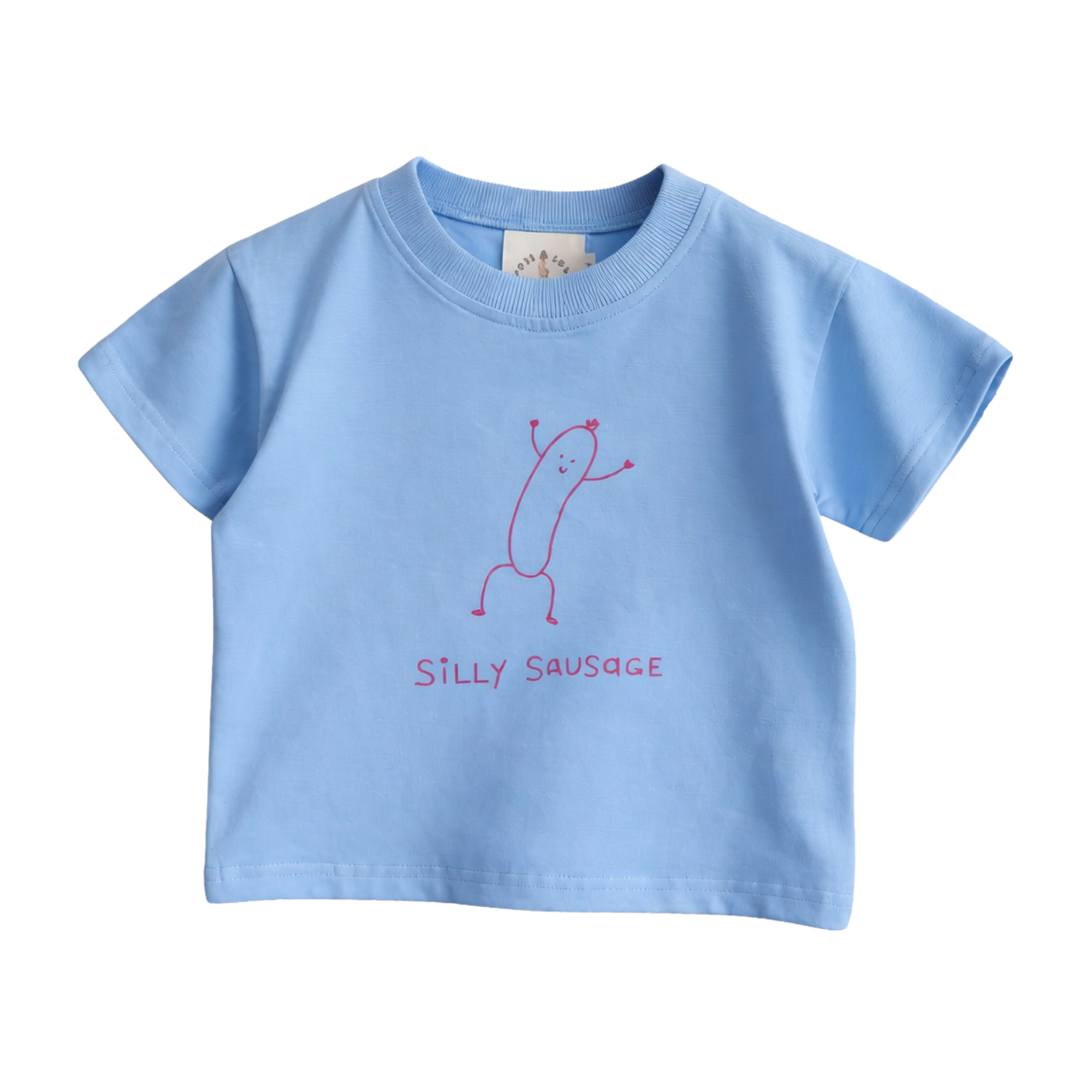 POSS & SOSS SILLY SAUSAGE TEE - SKY BLUE