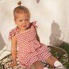 CINNAMON BABY CRIMSON GINGHAM DRESS
