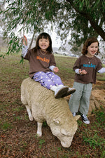 SUNDAY SIBLINGS SUNDAY TEE - BROWN + ORANGE (PRE-ORDER)