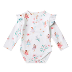 SNUGGLE HUNNY FAIRY GARDEN LONG SLEEVE BODYSUIT WITH FRILL