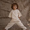 CINNAMON BABY OVERSIZED BASIC TEE - BEIGE